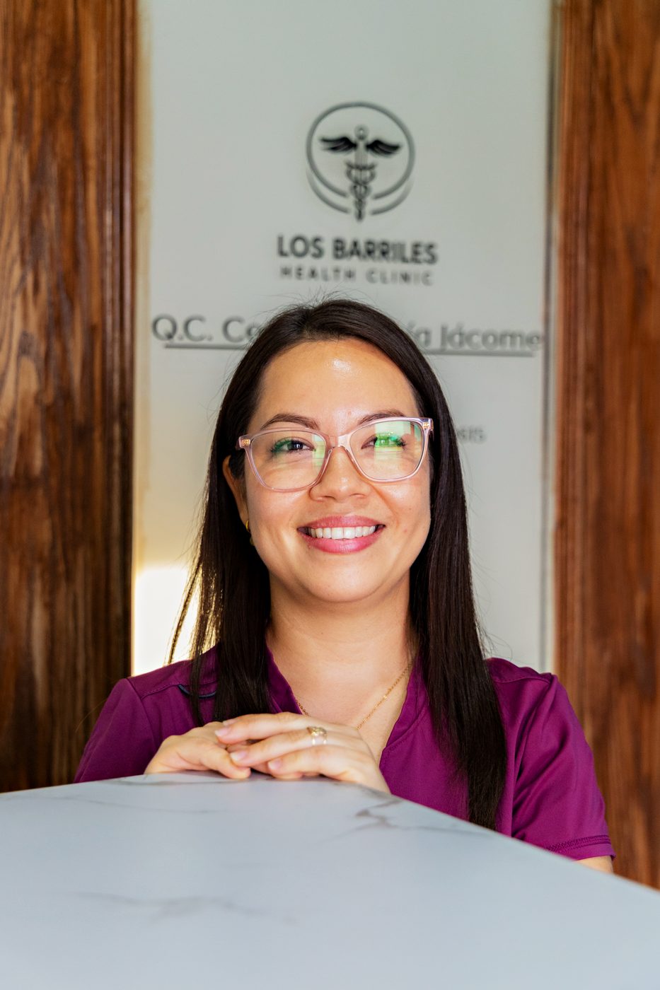 Recepción, con la Q.C. Cecilia García